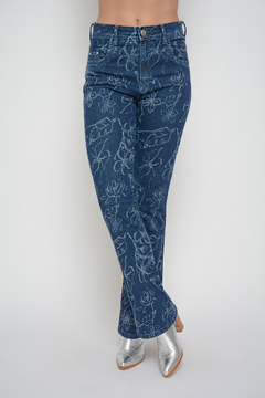 Flare RINGO flores azul (J6134) - comprar online