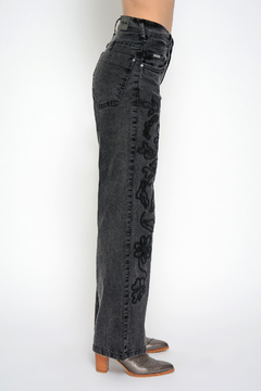 Ancho LANA flores negras (J6106) - Moravia Jeans