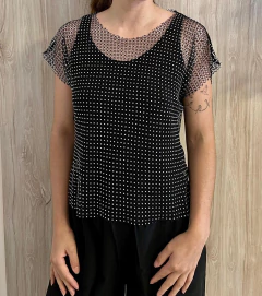 Top WOOLF de red con piedras + musculosa (2040) - comprar online