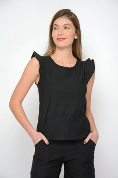 Top CRESPÓN de bengalina manga volado (5939)
