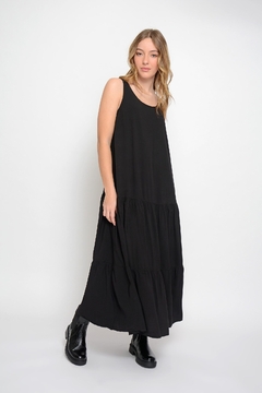 Vestido BORGES de fibrana con volados (2025) - comprar online