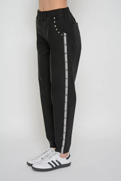Jogger CERATI babucha con tira de lurex tricolor (6021)