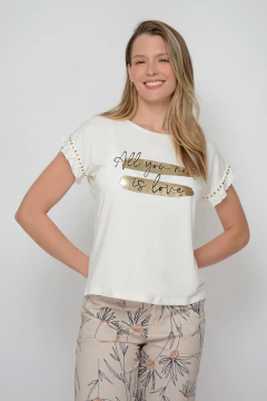 Remera ESPINILLO pinceladas y texto (5907) - comprar online