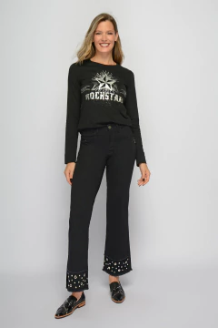 Oxford NILO con ojalillos negro (J5730)