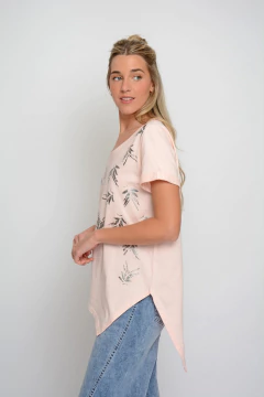 Remera LORCA asimétrica hojitas (2009) - tienda online