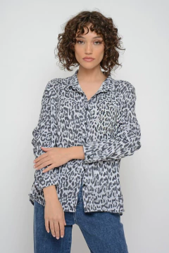 Camisa LENNON slub estampado (6009)