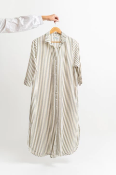 Camisero CONRAD largo rayas anchas (A2028) - Moravia Jeans