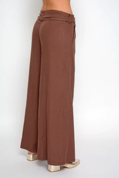 Palazzo TOLKIEN de lino elastizado con lazo cruzado (2043) - Moravia Jeans