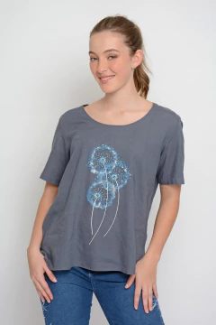 Remera CHRISTIE de lino `diente de leon` (2001) - Moravia Jeans