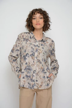 Camisa LENNON slub estampado (6009) - tienda online
