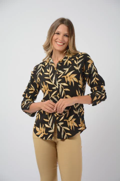 Camisa DRESDE ancha estampada (5628) - tienda online
