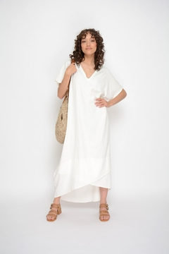 Imagen de Vestido DENIA de lino escote en V (5980)