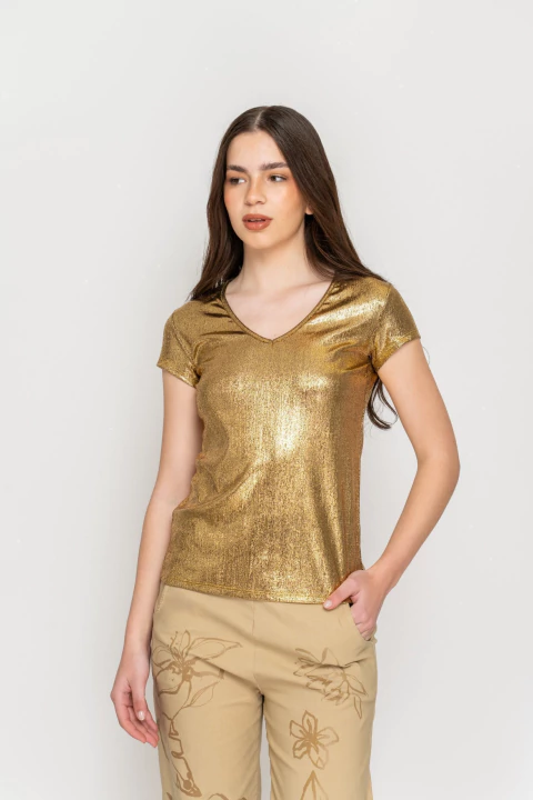 Remera SHINE jersey con foil (5947)