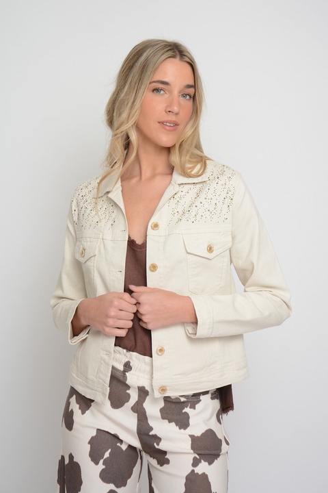 Campera SARLO estrellas lino (J6326)