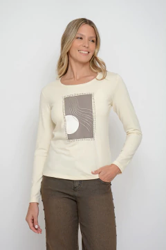 Remera FREDDIE estampa recuadro con sol (6002) en internet