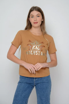 Remera MANZANO de algodón rockstar (5951) en internet