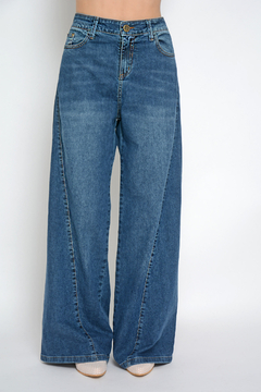 Pantalón BENICASSIM ancho con pierna cruzada (J5972) - comprar online