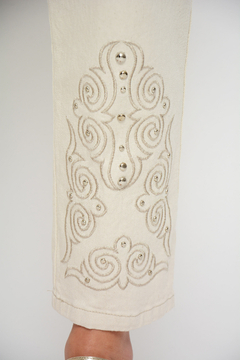 Imagen de Mom SAER bordado y tachas lino (J6323)