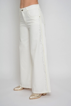 Maxi palazzo ENRIQUEZ crudo (J6330) - comprar online