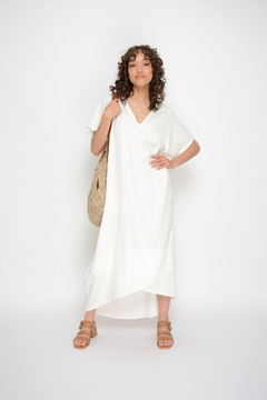 Imagen de Vestido DENIA de lino escote en V (5980)