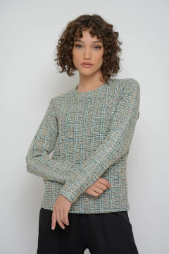 Pull CHARLY chanel de punto con transfer (6044) - Moravia Jeans