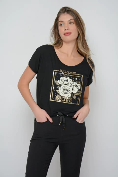 Remera FICUS flores en cuadro (5937) - comprar online