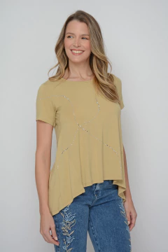 Remera CEIBO tachas larga atras (5903) en internet