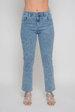 Chupin CAPOTE lineas strass celeste (J6346) - comprar online