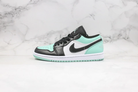 Air Jordan 1 Low Preto/Verde Menta/Branco