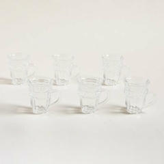 SET X 6 POCILLOS DE CAFÉ DE VIDRIO IMPERIAL 140ml