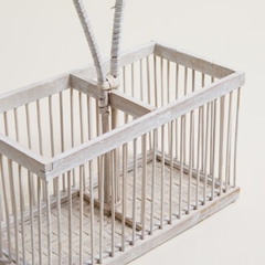ORGANIZADOR 20X10X12CM 2 DIVISIONES BLANCO en internet