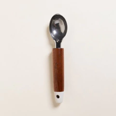 CUCHARA HELADO ACERO Y ACACIA - comprar online