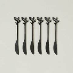 Setx6 UNTADORES DE ACERO NEGRO 15 CM-no lavavaj