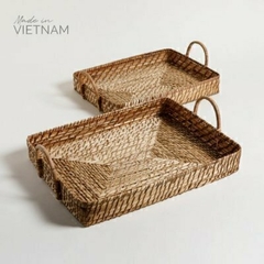 BANDEJA 45X36CM BAMBOO Y RATAN NATURAL