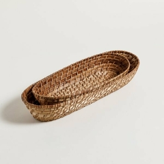 CANASTO ALARGADO 44X16 NATURAL - comprar online