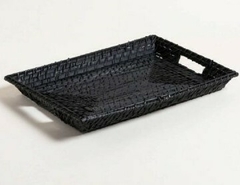 BANDEJA RECTANGULAR NEGRA 45X31 cm - comprar online