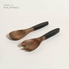 SET CUCHARA Y TENEDOR ACACIA BLACK 25.4cm