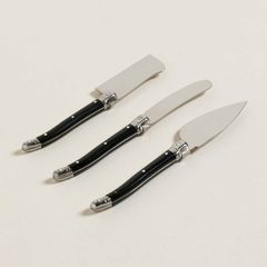 SET X 3 CUCHILLOS PARA QUESO NEGRO 16CM en internet