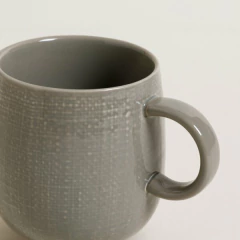 MUG GREY 450 ML ceramica - Almacen de Funes