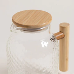 JARRA 1.5lt VIDRIO MANIJA DE BAMBOO en internet