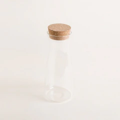 BOTELLA BOROSILICATO C/TAPA CORCHO 900 ML - comprar online