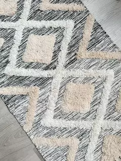 Alfombra 5x80cm gris nat y beige - comprar online
