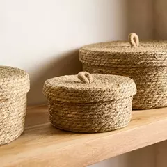 Canasta 20X10cm seagrass c/tapa - tienda online