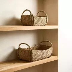 Canasta seagrass 35x24x13cm(h)/16cm(h)/25cm(h) - comprar online