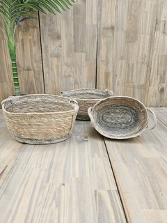 Canasto de junco A37X27X17CM - comprar online