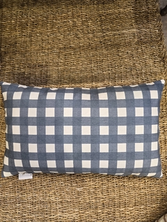 Almohadon 40x65 CHENILLE CUADRIC. GRIS - comprar online
