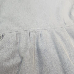 CORTINA BAÑO C/ 1 VOLADO OXFORD CELESTE