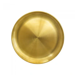Plato Postre 20cm acero inox dorado