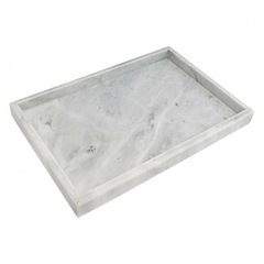 Bandeja 30x20x3cm marmol bc - comprar online
