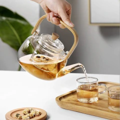 TETERA DE VIDRIO C/ ASA DE MADERA BAMBOO 1.2 L en internet